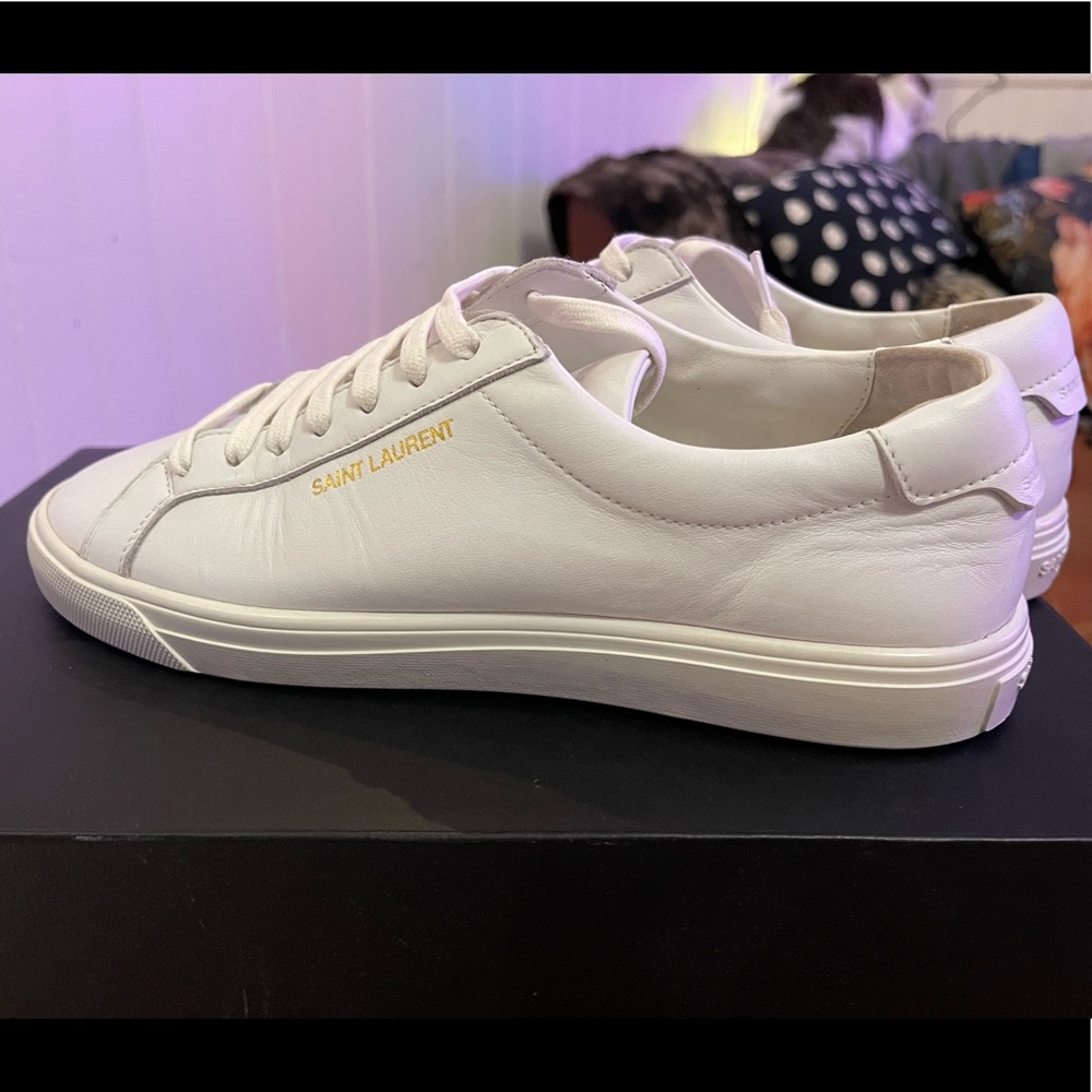 Saint Laurent Andy white sneakers 37.5 - Picture 4 of 11